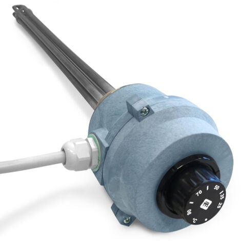 ENERGY DUEGI Resistenza elettrica corazzata 3 kW trifase con termostato regolabile fino a 90oC, 400 V