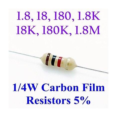 Resistenza Ossido di metallo 1k8 1/4w 5% 1.8k1/4w