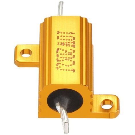 Resistore con alloggiamento in alluminio, resistore a filo avvolto di ricambio per convertitore LED da tavolo, eccellente per l'uso quotidiano (oro, 10W 20 Ohm)