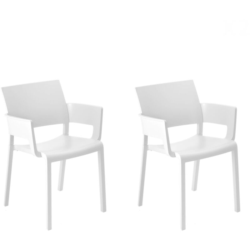 Resol FIONA Fauteuil Intérieur, Extérieur Set 2 Blanc Resol FIONA Fauteuil Intérieur, Extérieur Set 2 Blanc