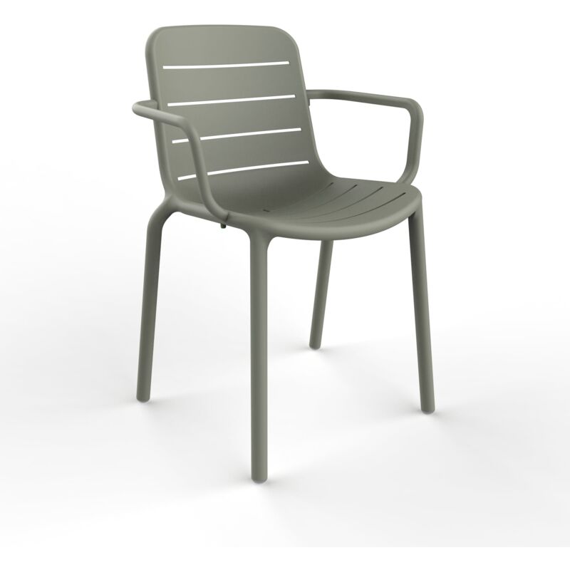 Resol - gina Fauteuil Intérieur, Extérieur Gris Verdâtre - Set 4