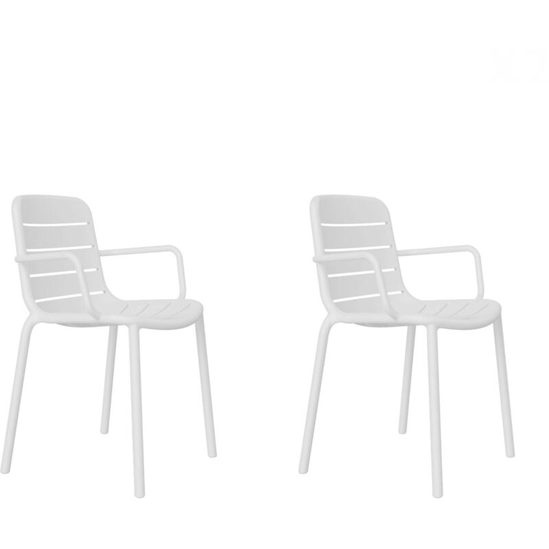 Resol GINA Fauteuil Intérieur, Extérieur Set 2 Blanc Resol GINA Fauteuil Intérieur, Extérieur Set 2 Blanc