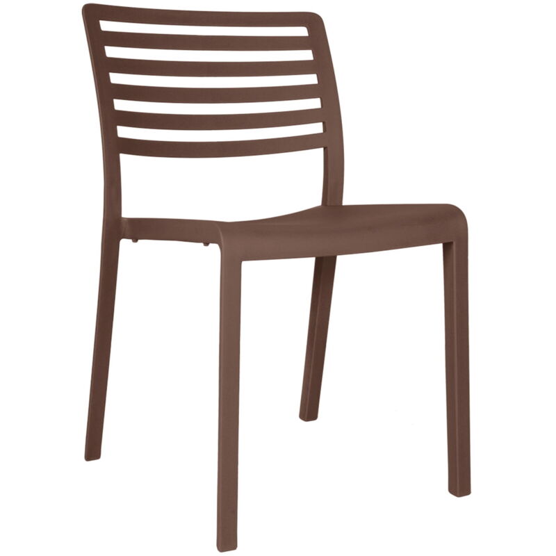 Resol - lama Chaise Intérieur, Extérieur Chocolat - Set 4