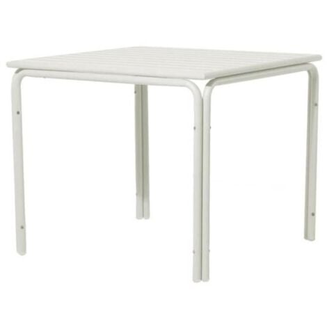RESOL mesa aluminio alegria blanca 70x70 cm , Mesa aluminio Alegria blanca 70x70 cm. -Marca: Resol. -Mesa con un bonito tablero de lamas y original diseño en las patas, encajará en