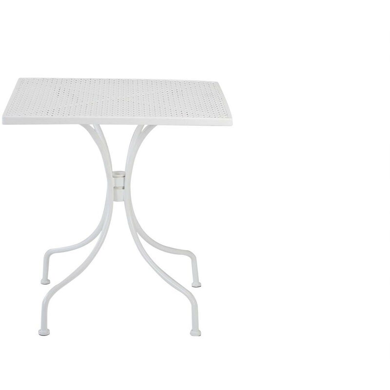 

resol mesa de jardín exterior cuadrada Egeo 70x70 - color blanco
