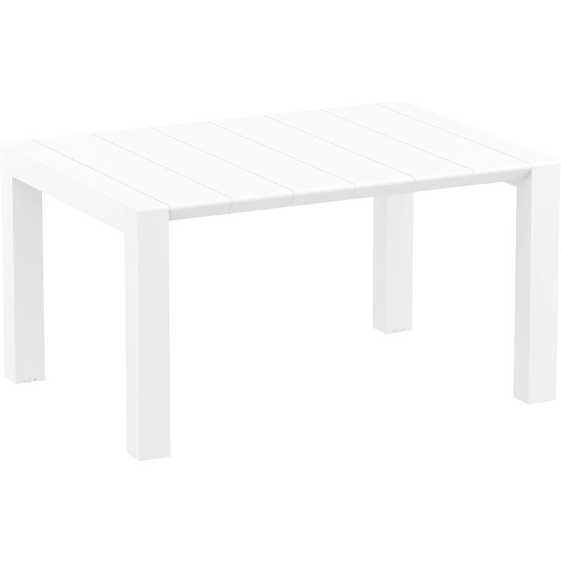 

mesa de jardín exterior rectangular extensible Vegas 100x100/140 - color blanco - Resol