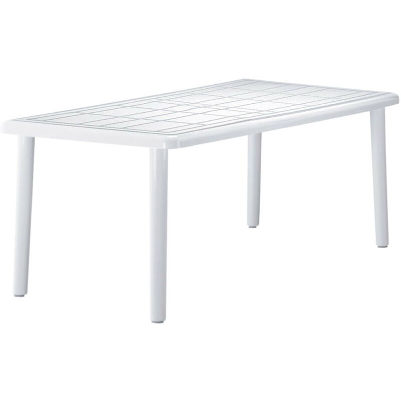 

mesa de jardín exterior rectangular Sevilla 180x90 - color blanco - Resol