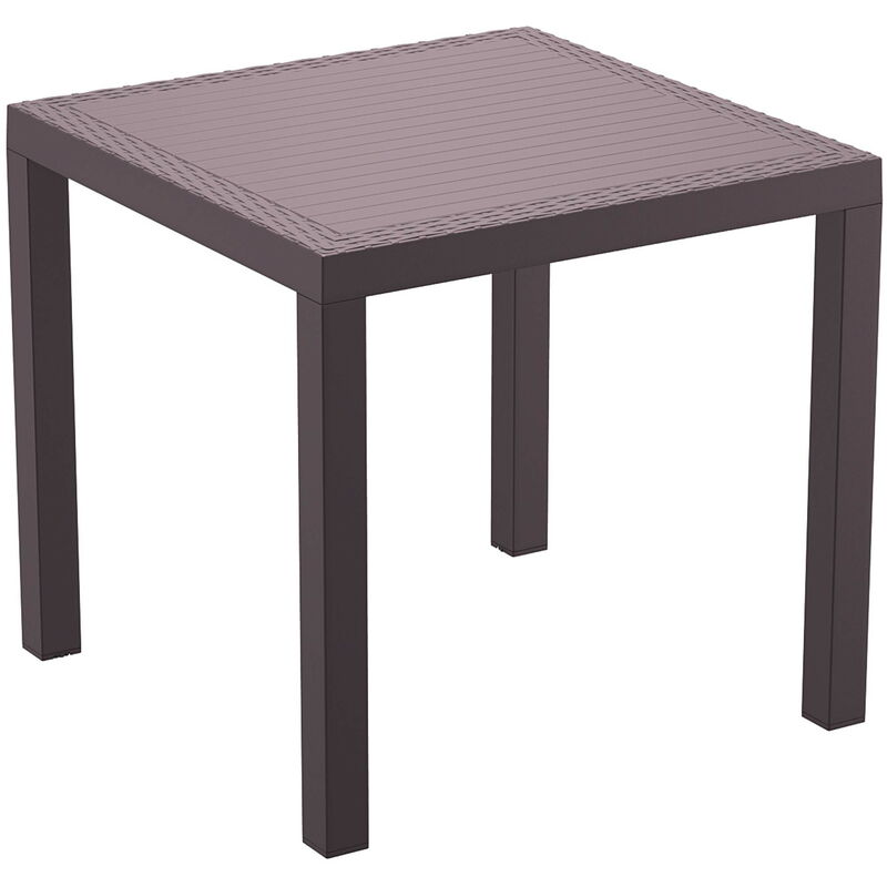 

mesa de jardín exterior cuadrada Indian 80x80 - color chocolate - Resol