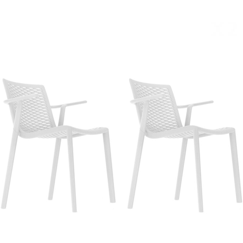 Resol NETKAT Fauteuil Intérieur, Extérieur Set 2 Blanc Resol NETKAT Fauteuil Intérieur, Extérieur Set 2 Blanc