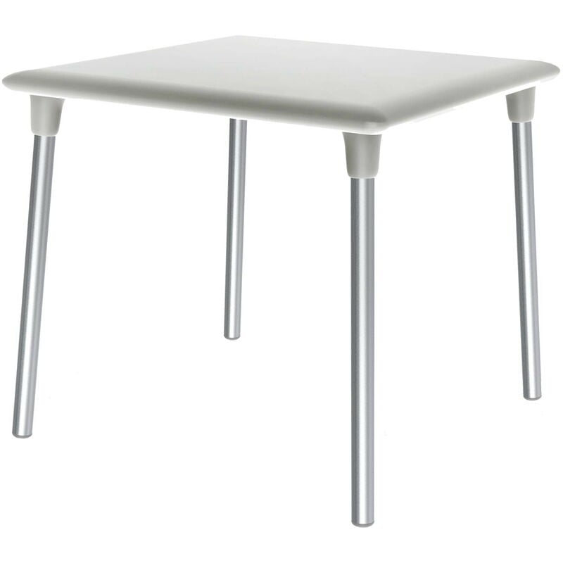 Resol NEW FLASH Table Carre Intrieure, Extrieure 90x90 Blanc - Blanc
