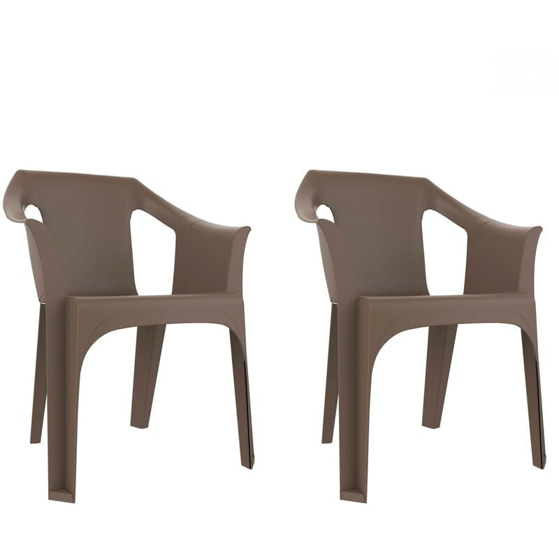 

set de 2 sillones de jardín exterior Cool - color chocolate - Resol