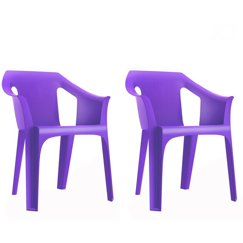 

set de 2 sillones de jardín exterior Cool - color violeta - Resol