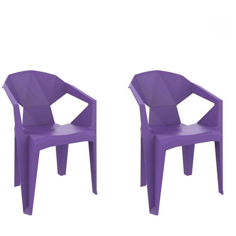 

set de 2 sillones de jardín exterior Delta - color violeta - Resol