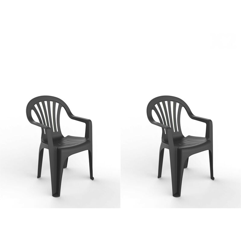 

set de 2 sillones de jardín exterior Nuevo Pals - color antracita - Resol