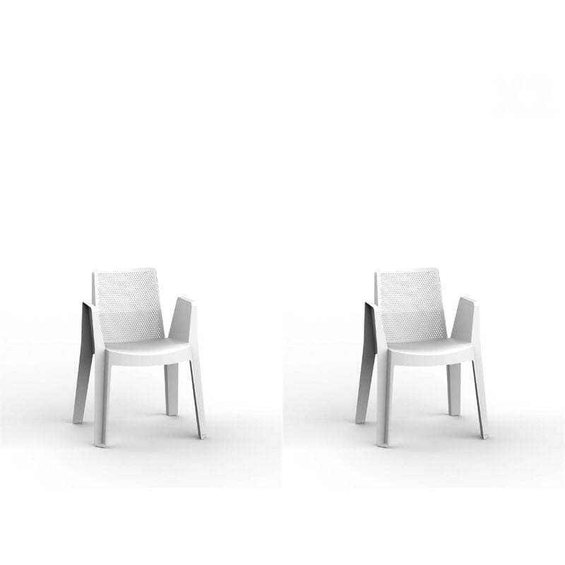 

set de 2 sillones de jardín exterior Play - color blanco - Resol