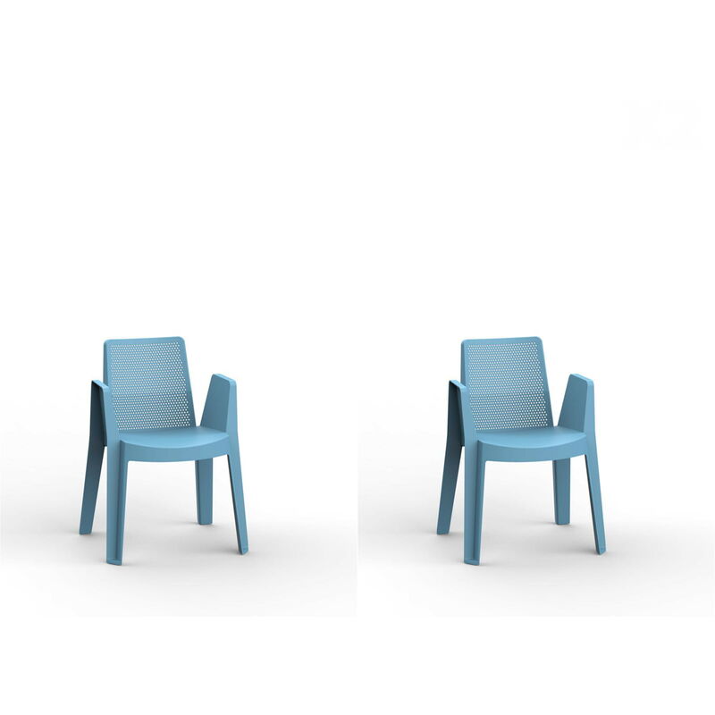 

set de 2 sillones de jardín exterior Play - color azul retro - Resol