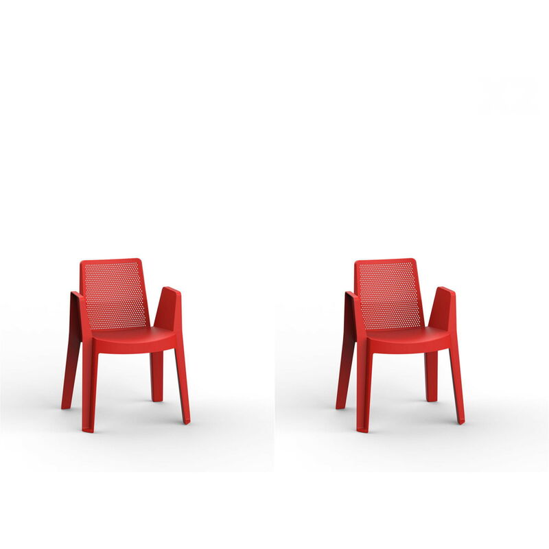 

set de 2 sillones de jardín exterior Play - color rojo - Resol