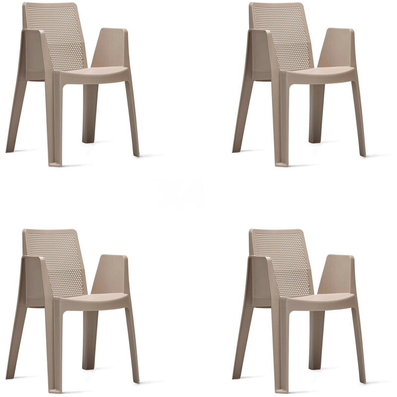 

set de 4 sillones de jardín exterior Play - color arena - Resol