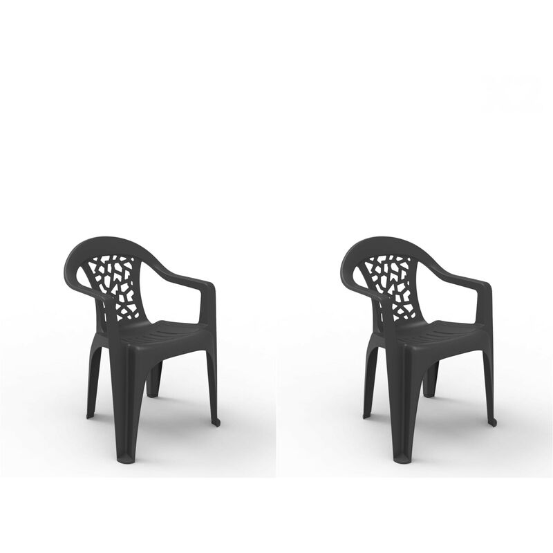 

resol set de 2 sillones de jardín exterior Inca - color antracita