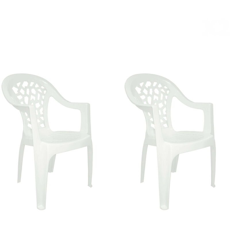

set de 2 sillones de jardín exterior Inca - color blanco - Resol
