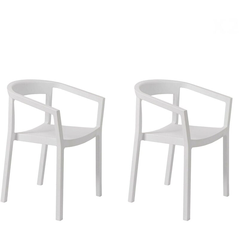 

Resol - set de 2 sillas de diseño Peach para interior, exterior, jardín - color blanco