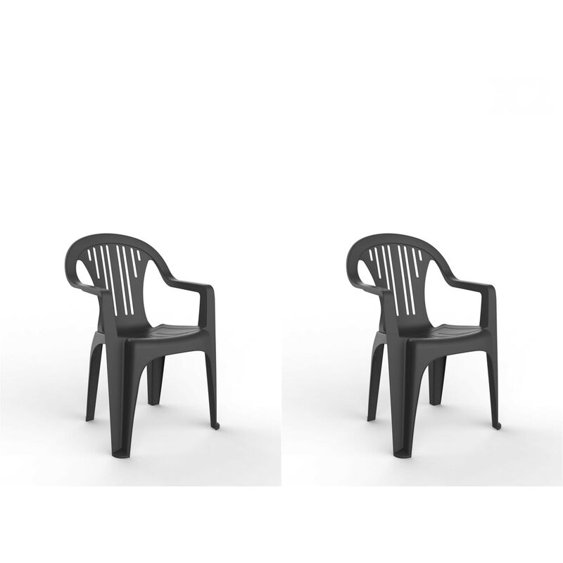 

set de 2 sillones de jardín exterior Port - color antracita - Resol