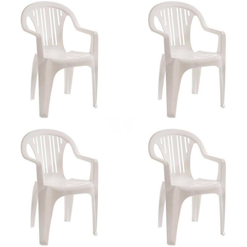 

set de 4 sillones de jardín exterior Port - color blanco - Resol