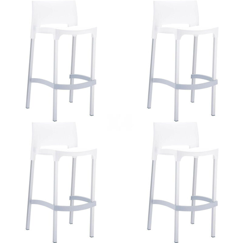 

set de 4 taburetes de diseño Rick para interior - color blanco - Resol