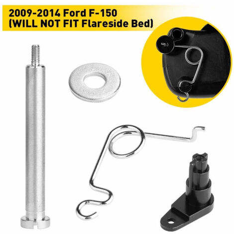 Resorte de la puerta del depósito de combustible y pasador de bisagra para Ford F150 09-14, soporte de reparación de la bisagra del depósito de combustible con resorte