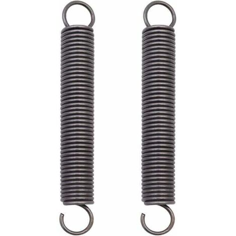 Resorte de tensión de acero comprimido extendido de 2 piezas con doble gancho - Dimensiones: 2 x 18 x 150 mm