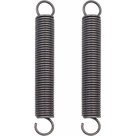 Resorte de tensión de acero comprimido extendido de 2 piezas con doble gancho - Dimensiones: 2 x 18 x 150 mm