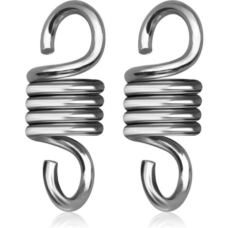 Resorte para hamaca de 2 piezas, resorte de tensión de acero galvanizado endurecido para colgar sillas de hamaca y columpios de porche