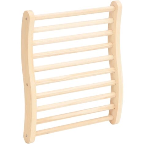 Respaldo de sauna madera maciza de pino en forma de S