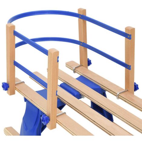Respaldo para trineo madera contrachapada azul