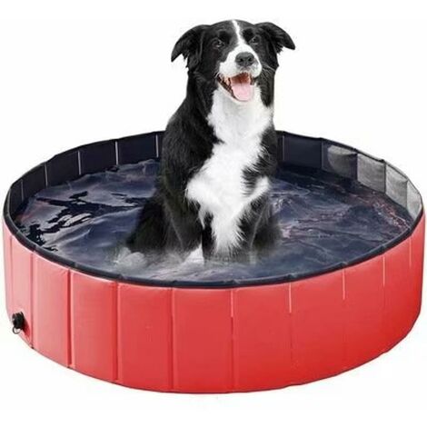respectueuse de l'environnement PVC Animal nager piscine Bain Baignoire pour chien et chat animaux domestiques Diamètre 80 cm Hauteur 20 cm