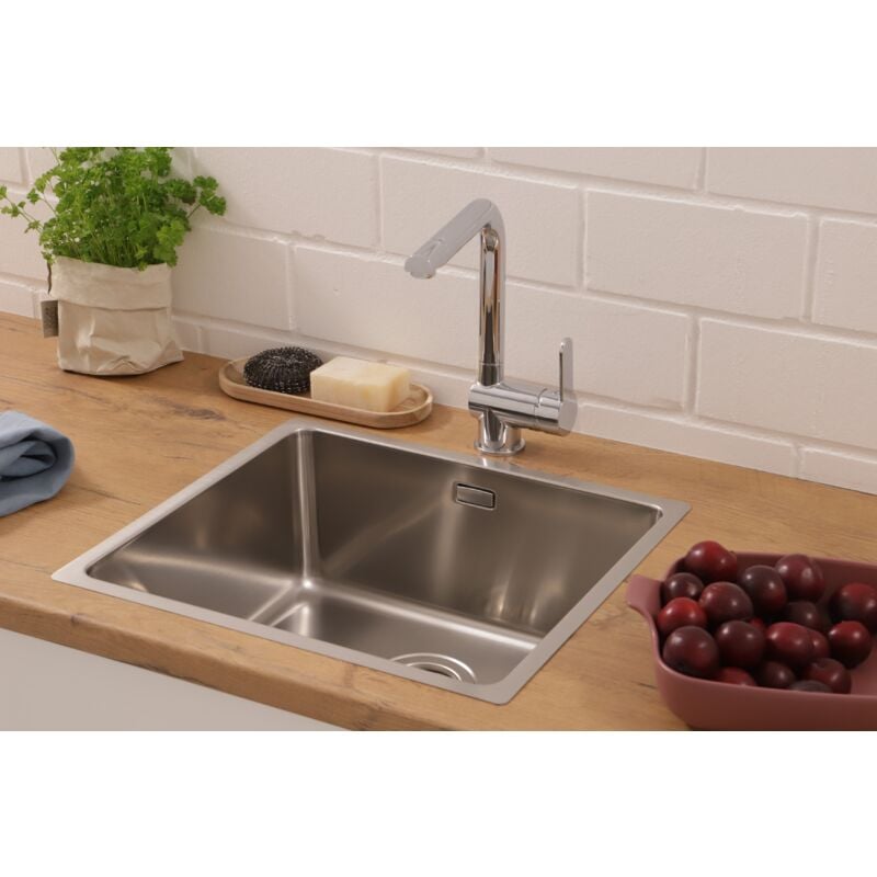Respekta - vier en acier inoxydable Évier à encastrer Évier de cuisine Évier en acier inoxydable 49x44