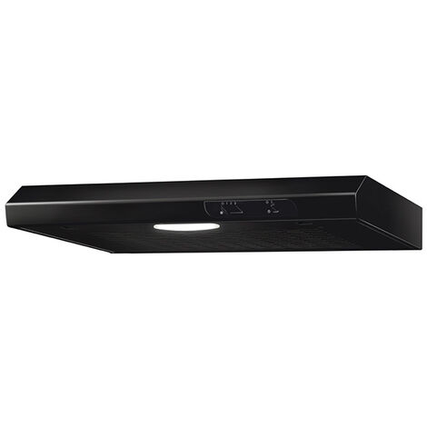 Respekta – Hotte casquette sous plan 60 cm – Débit d'air 205 m³/h – Niveau sonore 68 dB – Éclairage LED – Installation murale recommandée