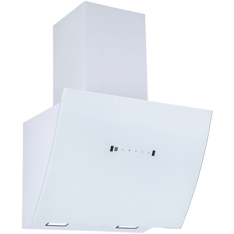 Respekta - Hotte d'aspiration 60cm Hotte inclinée blanche à circulation d'air led