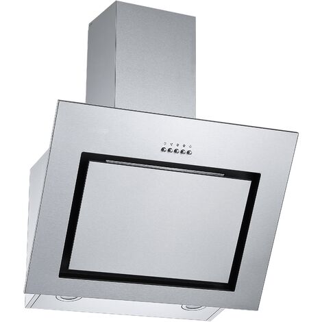 respekta Hotte d'aspiration inclinée Hotte murale sans tête 60 cm inox LED