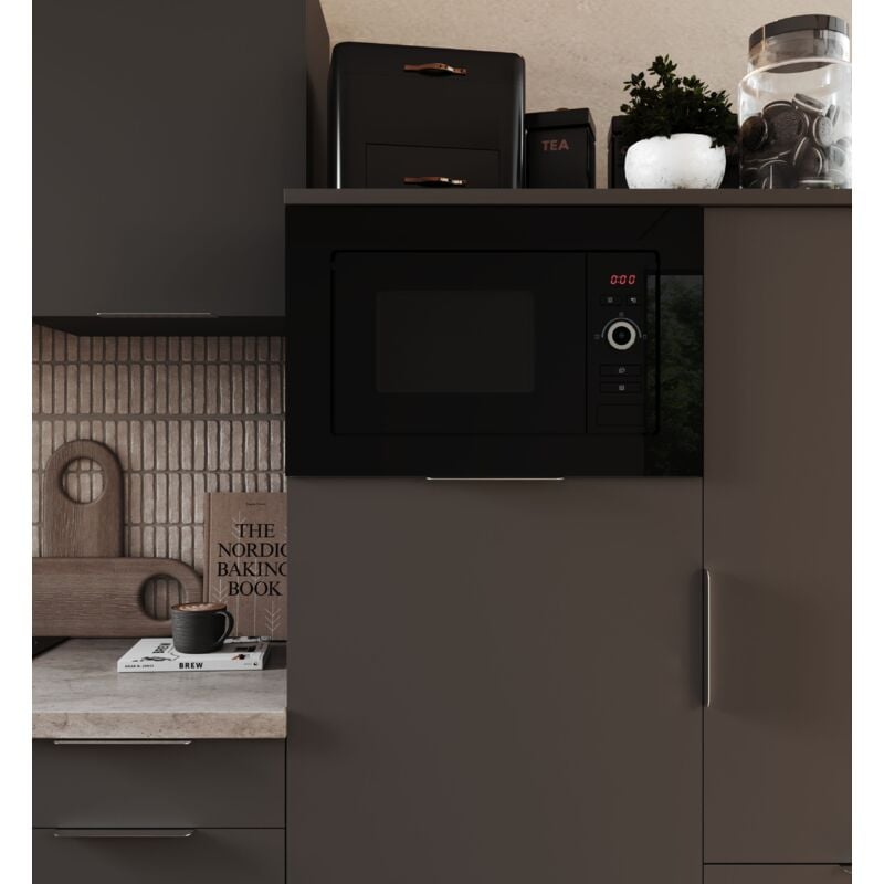 Respekta - Micro-ondes Micro-ondes encastrable Gril Acier inoxydable 800 watts 8 programmes 20 l