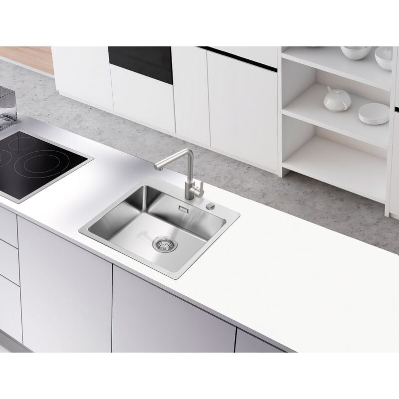 Vier en acier inoxydable Évier à encastrer Évier de cuisine Évier en acier inoxydable 50x50 - Respekta