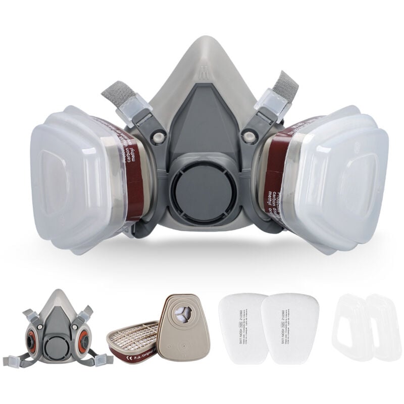 Respirateur à filtre anti-poussière - Masque respiratoire réutilisable Protection respiratoire professionnelle, respirateur anti-poussière de