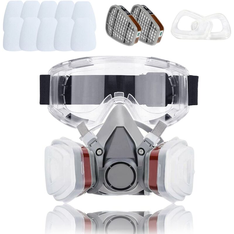 Respirateur de masque de peinture anti-poussière avec filtre pour la pulvérisation de peinture de travail de ponçage chimique bricolage