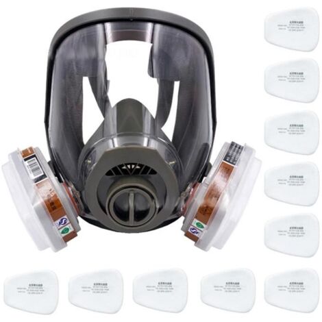 Respirateur de sécurité(Respirateur + Cartouche + Housse + 10pcs Filtre Coton (15 en 1))-LAT