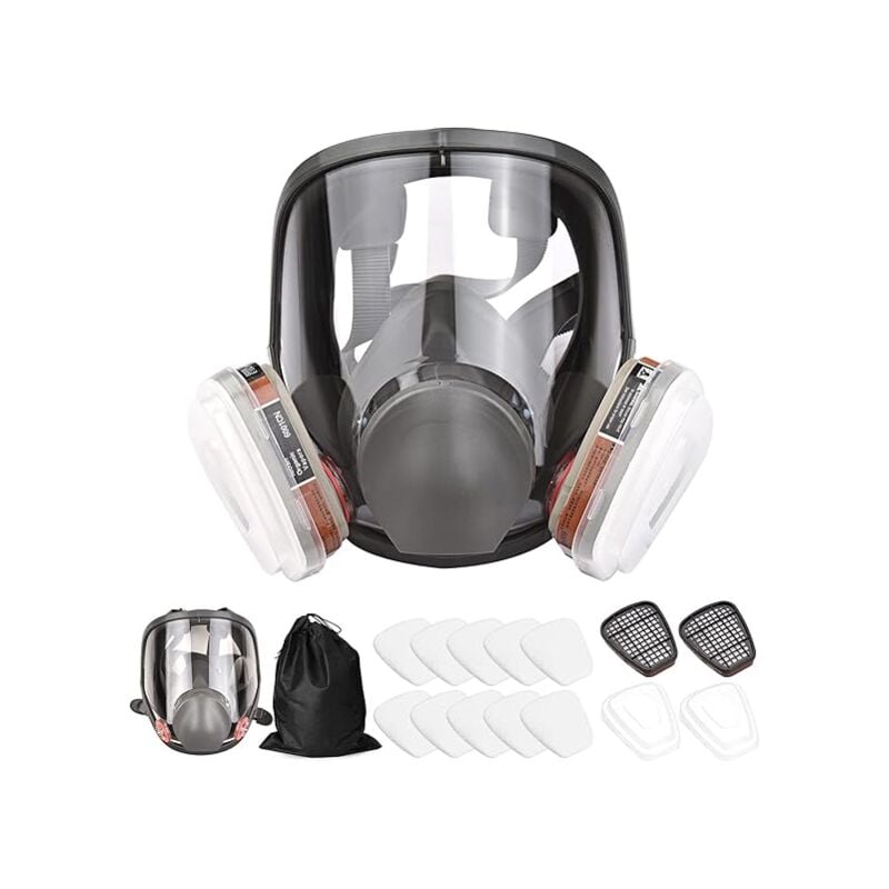 Respirateur entièrement facial réutilisable Couverture complète faciale 16 en 1 Couverture de gaz Respirateur de vapeur organique Large champ de