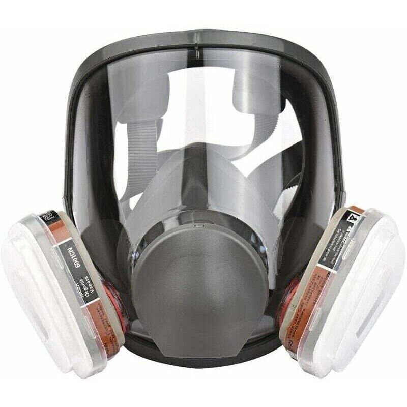 Respirateur réutilisable couverture intégrale 16 en 1Masque à gaz antibuée, respirateur facial intégral protection contre le formaldéhyde