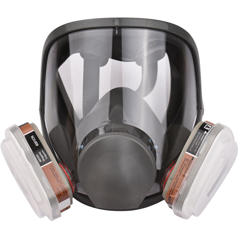 Image of Decdeal - Respiratore a pieno facciale riutilizzabile Copertura a pieno facciale 18 in 1 Copertura a gas Respiratore per vapori organici Ampio campo