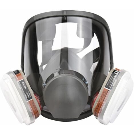 KZQ Respiratore riutilizzabile a copertura totale Respiratore per vapori organici 16 in 1 per verniciatura, lucidatura, saldatura e altre protezioni sul lavoro