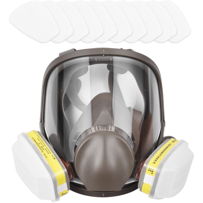 Image of Decdeal - Respiratore riutilizzabile Maschera a pieno facciale 6800 Maschera antigas Protezione respiratoria Copertura totale Ampio campo visivo per