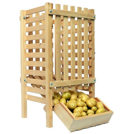 Outils Et Nature – Resserre à pommes de terre en bois 50 kg – Dimensions 67 x 48 x 81 cm – Vendu en kit avec vis et notice de montage